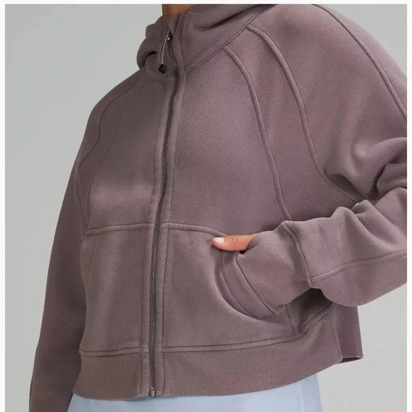 🍋LULULEMON SCUBA OVERSIZED FULL ZIP HOODIE/JACKET-XS/S, M/L, XL/XXL-LUNAR ROCK - Picture 5 of 12